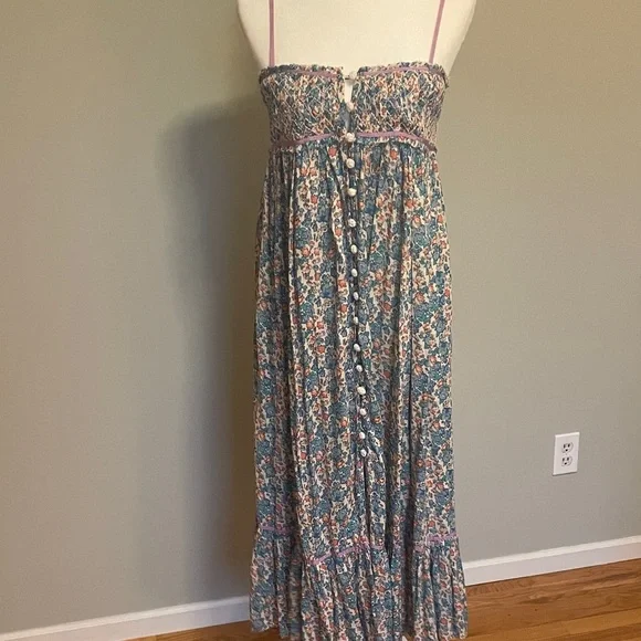 Free People Floral Blue and Pink Maxi Dress - Picture 9 of 11